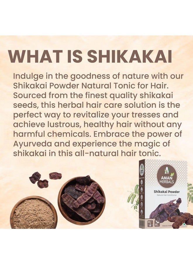 AMAN 100% Organic Shikakai Powder (Acacia Concinna)100 Gm Pack Of 1 For Hair Care By Aman Herbals - Image 2