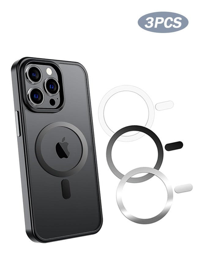 SUNDAREE حلقات معدنية عالمية متوافقة مع الملصق المغناطيسي، حلقة مغناطيسية لحافظات الهاتف والشحن اللاسلكي، مضادة للدوران - Image 1