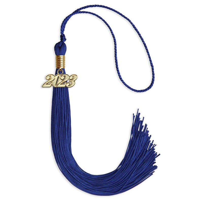 Endea Graduation Endea Graduation Single Color Tassel with Gold Date Drop Royal Blue 2023 