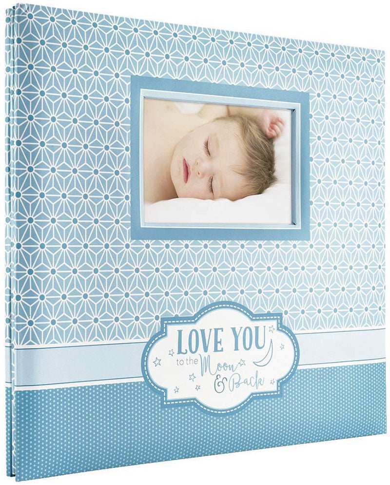 MCS Expandable 10-Page Baby Scrapbook Album with Photo Opening Cover and 12 x 12 Inch Pages, 13.5 x 12.5 Inch, Love You to the Moon and Back - Image 1