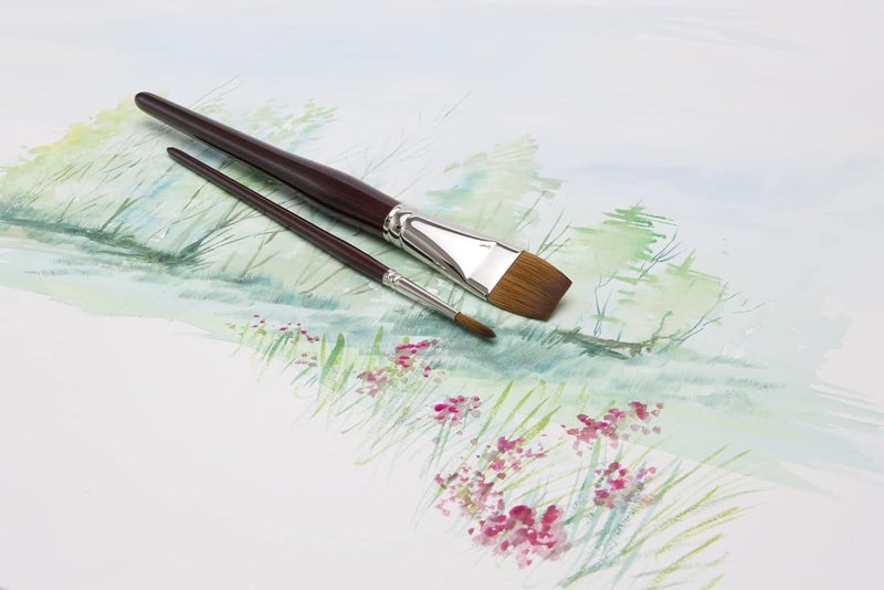 Creative Mark Mimik Kolinsky Watercolor Brush - # 18 Flat - Short Handle Synthetic Paint Brush - Handmade in Germany - Synthetic Sable Paint Brushes for Professional Artists - Animal-Friendly - Image 4