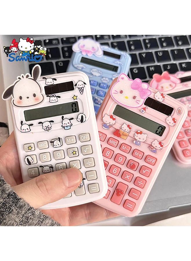 Sanrio Mini Electronic Calculator Pochacco with Kawaii Alien Sticker Portable Office Supplies - Image 3