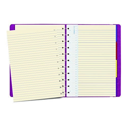 FILOFAX دفتر ملاحظات فيلوفاكس القابل لإعادة التعبئة، 10.8" × 8.5" فوشيا - غلاف أنيق يشبه الجلد مع صفحات قابلة للتحريك - إغلاق مرن، فهرس، جيب وعلامة صفحة (B115105U)، حجم رسالة - Image 2