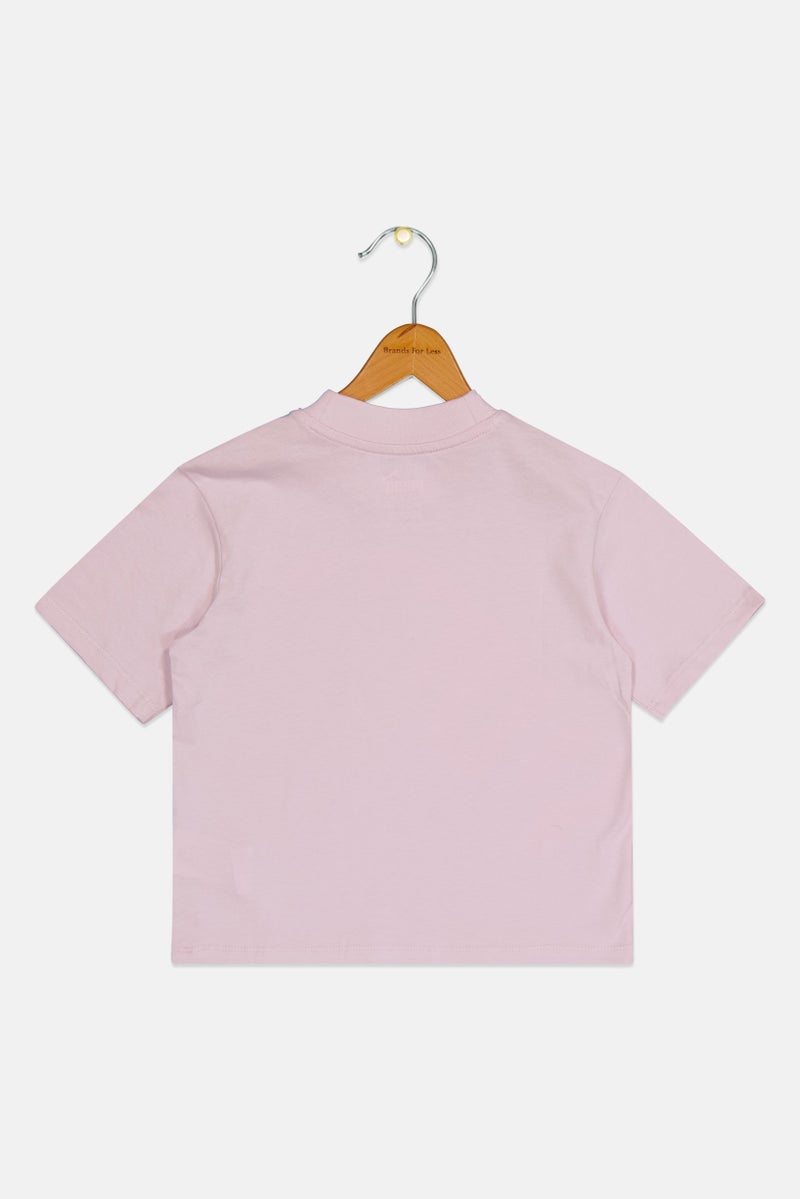 PUMA ملابس رياضية للبنات للأطفال تي شيرت بأكمام قصيرة مناسب للخارج، ليلك - Image 2