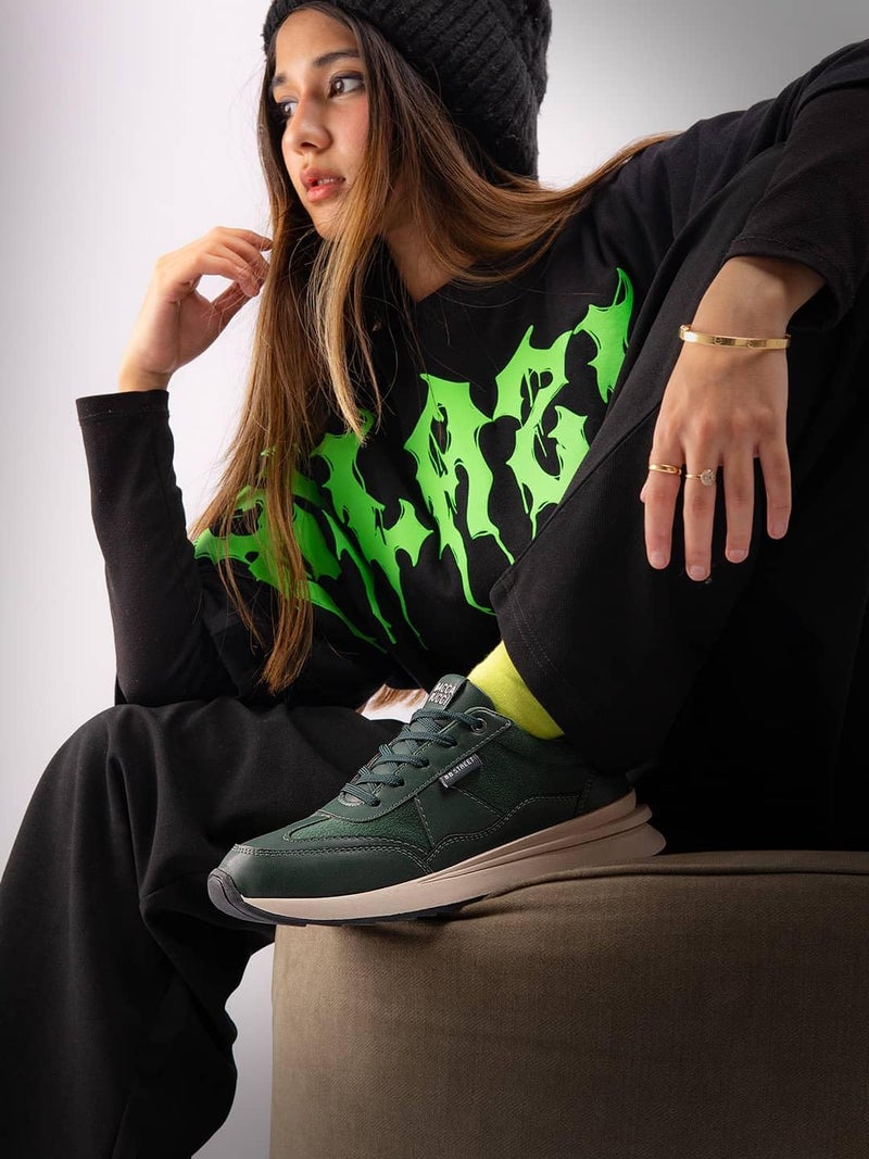 Bacca Bucci Tamra Low-Top Women's Sneakers Forest Green UK 3 - Image 3