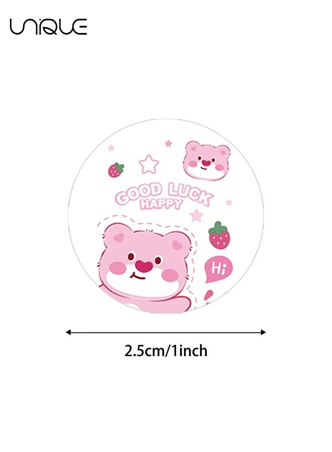 Unique 500 Pcs Cartoon Animal Stickers - Roll Stickers - Encourage kids students round encouragement stickers School Reward Stickers Classroom Teacher Supplies - Image 2