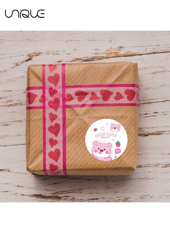 Unique 500 Pcs Cartoon Animal Stickers - Roll Stickers - Encourage kids students round encouragement stickers School Reward Stickers Classroom Teacher Supplies - Image 3