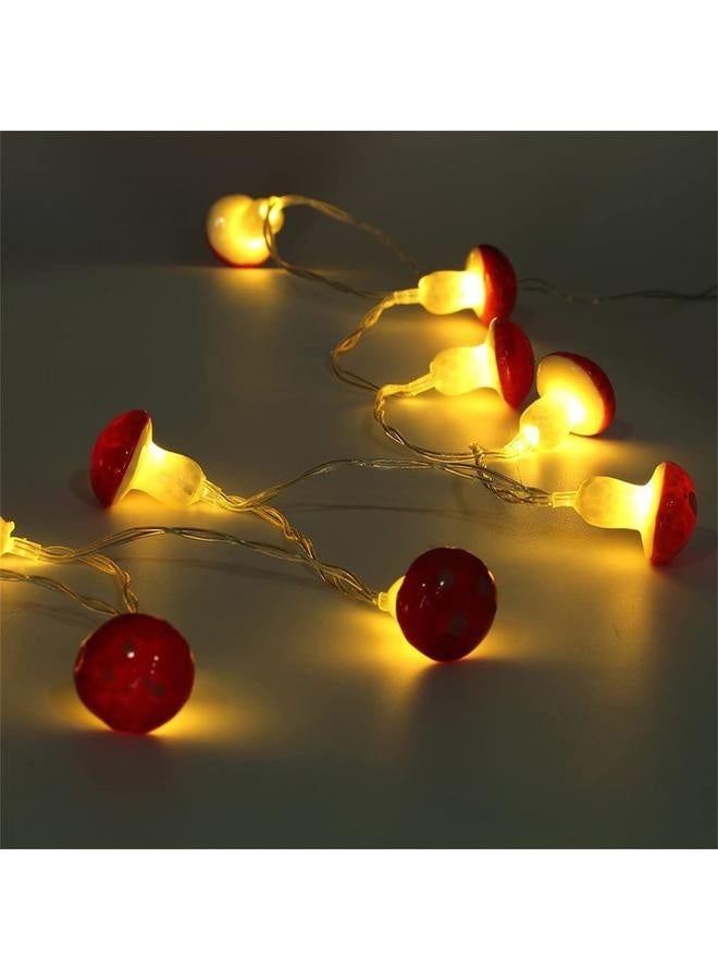 NIBEMINENT 20 LED Mushroom String Lights LED Light Strip Garden Decoration Light for Christmas Wedding Party  - Image 3