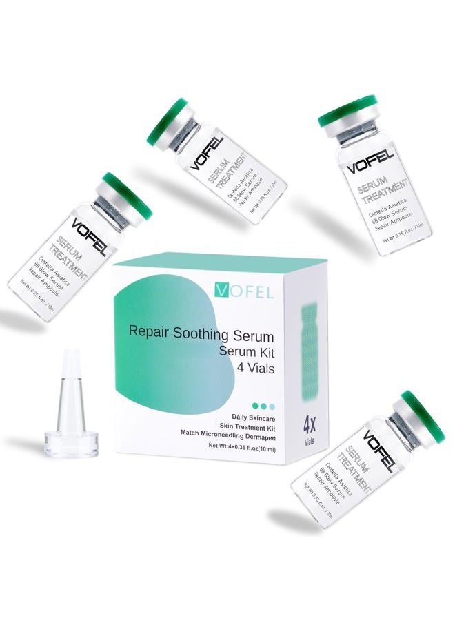 VOFEL Centella Asiatica Serum for Face with Hyaluronic Acid Repair and Centella Serum for Face Moisturizer 0.35 oz 4 Vials (4pc repair kit) - Image 1