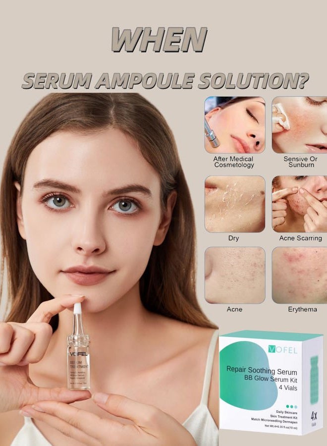 VOFEL Centella Asiatica Serum for Face with Hyaluronic Acid Repair and Centella Serum for Face Moisturizer 0.35 oz 4 Vials (4pc repair kit) - Image 5