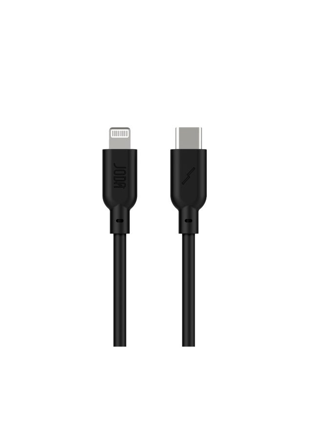 جودا كيبل C to L 60W نايلون مجدول 1 متر  أسود  – 🔌 شحن سريع 60 واط ⚡ – ، كابل شحن سريع 60 واط ⚡، كابل نايلون مجدول 💪، شحن سريع آمن 🛡️، كابل شحن للأجهزة الذكية 📱، شاحن متين 🔧، كابل شحن طويل العمر 🔋، شاحن جودا 🖤، شاحن كيبل سي 🔌، شحن فائق السرعة ⚡، كابل 1 متر 📏، شاحن للأيفون والاندرويد 📱🔋، كابل شحن قوي ومرن 💯. - Image 1