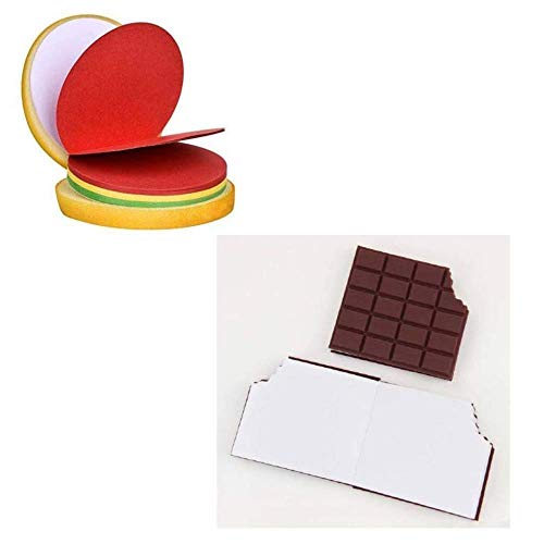 PANCIKAA Combo Chocolate Diary & Burger Diary Shape Memo Pads for Writing Memos, Notes & Sticky Notes - Image 2