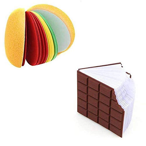 PANCIKAA Combo Chocolate Diary & Burger Diary Shape Memo Pads for Writing Memos, Notes & Sticky Notes - Image 3