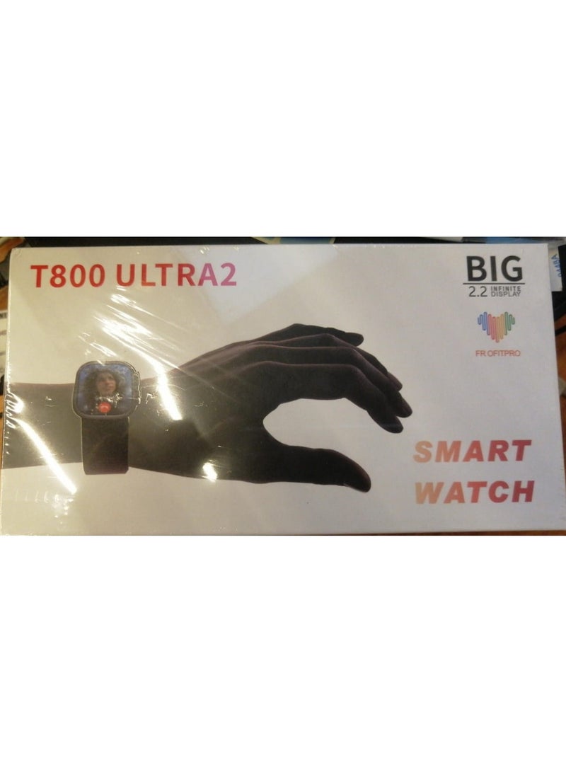 BIG T800 Ultra 2 Smart Watch Aluminum Case Sport Watch 45mm Fashion Design For Unisex - Black