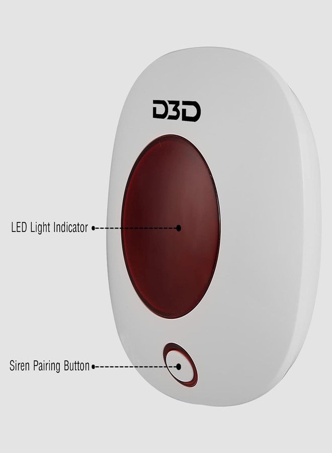 D3D صفارة إنذار لاسلكية D3D بتردد 433 ميجاهرتز، الطراز: Siren_ZX_G12 - Image 3