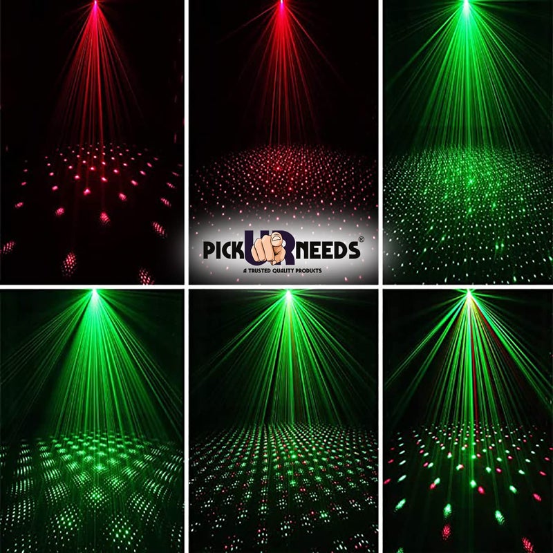 Pick Ur Needs Mini Stage LED Lighting Sound Activated Laser Corded Electric Projector With Mini Tripod Stand For Party And Diwali Decoration (Multicolor) (Laser 6D Light), White - Image 3