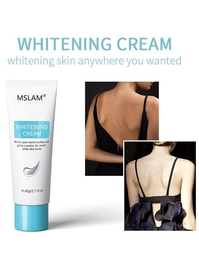 MSLAM Whitening Cream,Can Moisturizes For Armpit, Underarm ，Neck, Knees，Remove Melanin From The Skin And Create Smoother Skin，Suitable For All Skin 60g - Image 2