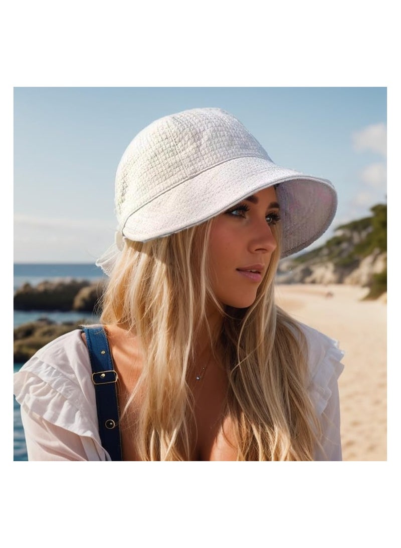 SYOSI Women's Fisherman's Caps, UPF 50+ Outdoor UV-Protection-Foldable Sun,Teens Girls Wide Brim Summer Casual Sun Hat, Fishing Hat (Beige, C: 22-23.6inch,  H: 6.6 inch, L: 2.7 inch) - Image 2