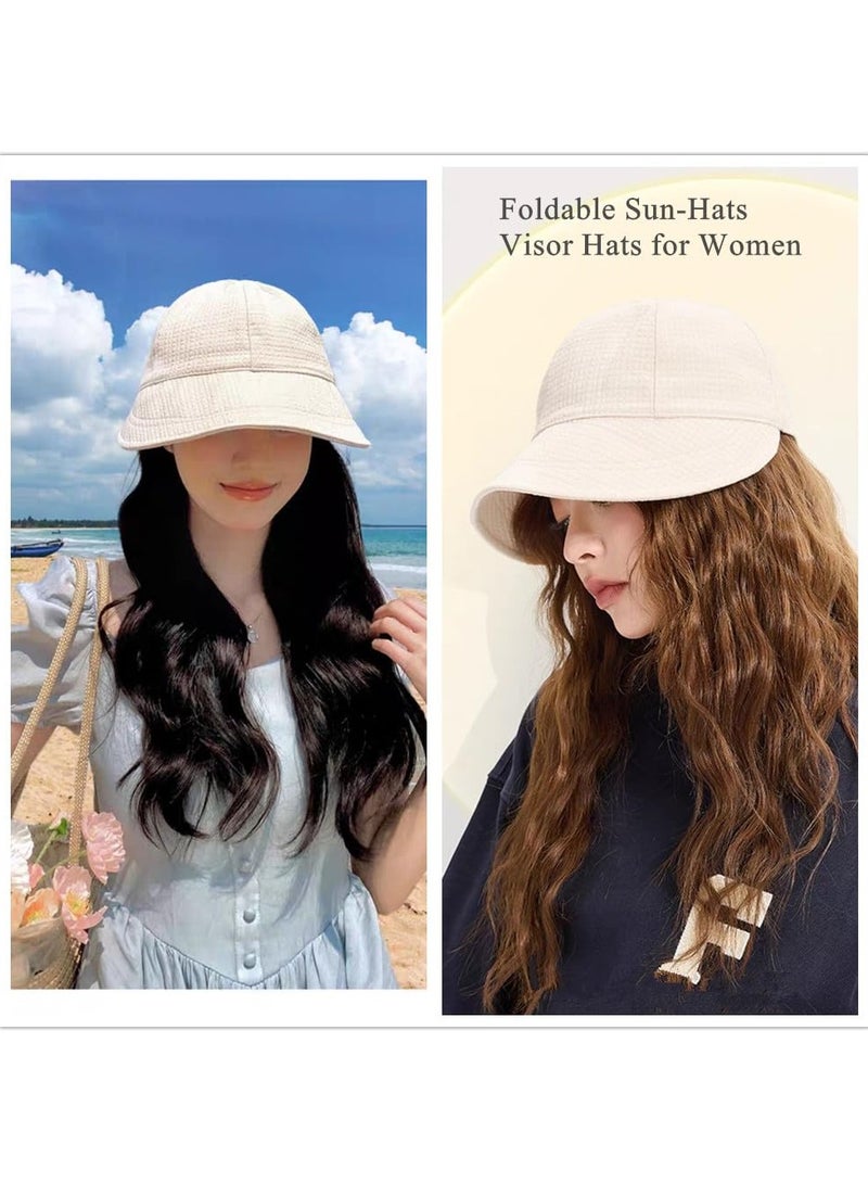 SYOSI Women's Fisherman's Caps, UPF 50+ Outdoor UV-Protection-Foldable Sun,Teens Girls Wide Brim Summer Casual Sun Hat, Fishing Hat (Beige, C: 22-23.6inch,  H: 6.6 inch, L: 2.7 inch) - Image 3