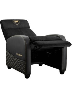 Cougar Cougar Ranger Elite Gold Gaming Recliner Sofa – Black & Gold, Breathable Velvet, Adjustable Backrest & Footrest, Side Pocket Storage, Supports up to 135kg | 3MRAEGLB.0001  - Image 4