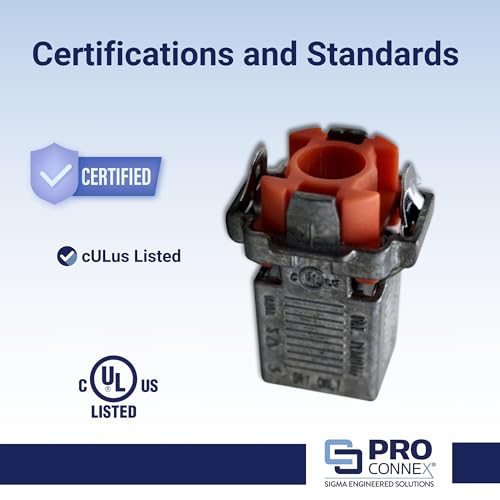 SIGMA ENGINEERED SOLUTIONS ProConnex C-570 Double Snap Lock AC/MC Connector 3/8" Gray, 25-Pack - Image 2