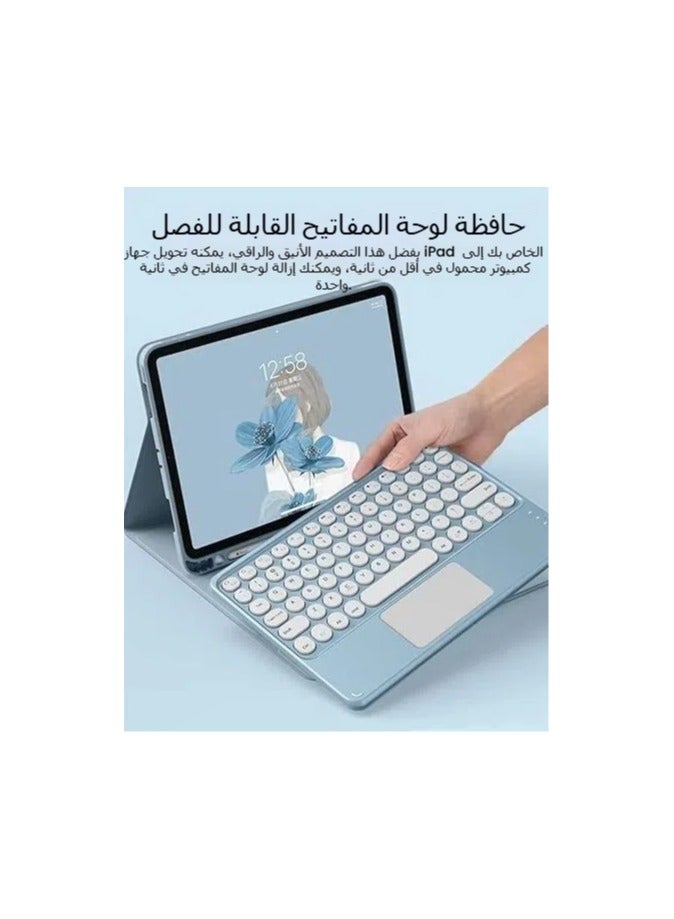 general Keyboard Case Compatible with Samsung Galaxy Tab S10 Ultra 14.6 inch 2024 -Touchpad Detachable Keyboard with Pencil Holder -Slim Leather Folio Smart Cover - Image 3