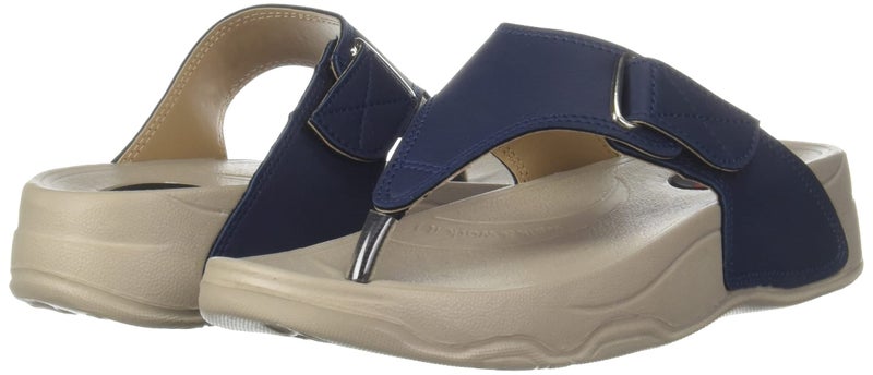 WELCOME Women's Blue Leather Flip-Flops-7 UK (Invalid Data), HF-13 - Image 2