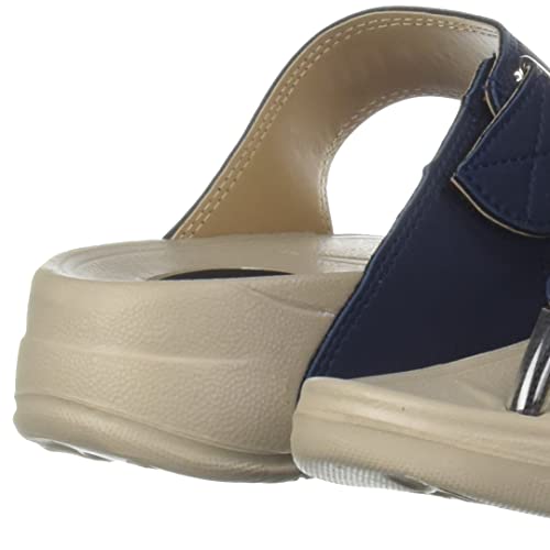 WELCOME Women's Blue Leather Flip-Flops-7 UK (Invalid Data), HF-13 - Image 3