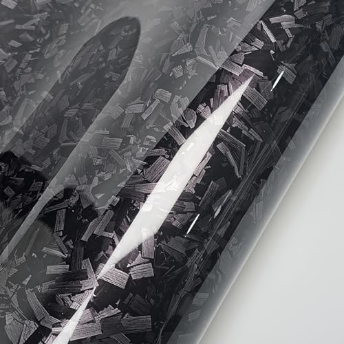 LZLRUN لفائف فينيل لزجة من ألياف الكربون الأسود اللامع LZLRUN - 1 قدم × 3.5 قدم - Image 2