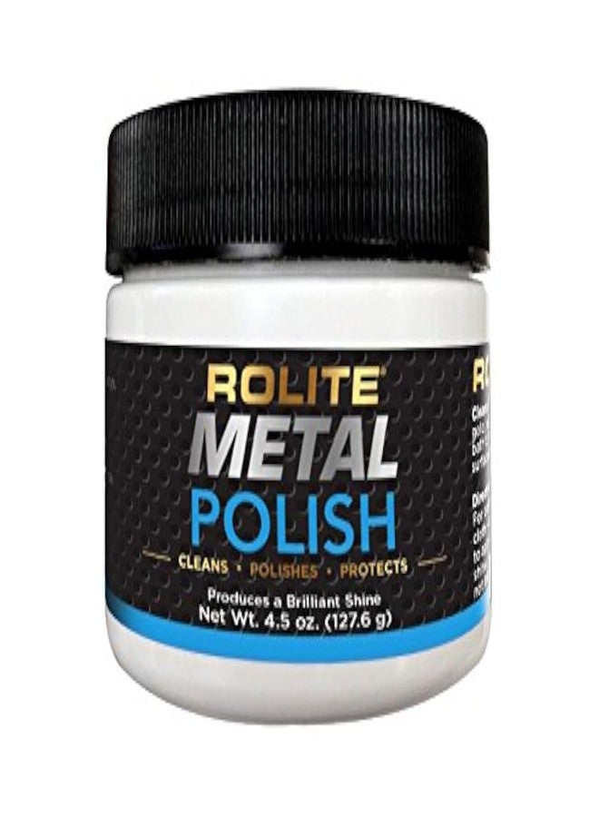 Rolite Metal Polish Paste, 4.5 oz, Industrial Strength Scratch Remover & Cleaner for Aluminum, Chrome, Stainless Steel, Restores Shine to All Metals, Heavy-Duty Polishing Paste - Image 1
