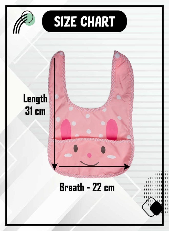BTfash Babies Soft Button Bib for Feeding | Waterproof Bib for New Born | Washable Feeding Aprons for Infants & Toddlers | Reusable, Comfortable & Ideal for Mealtime | Gentle on Skin (Assorted_PO6) - Image 2