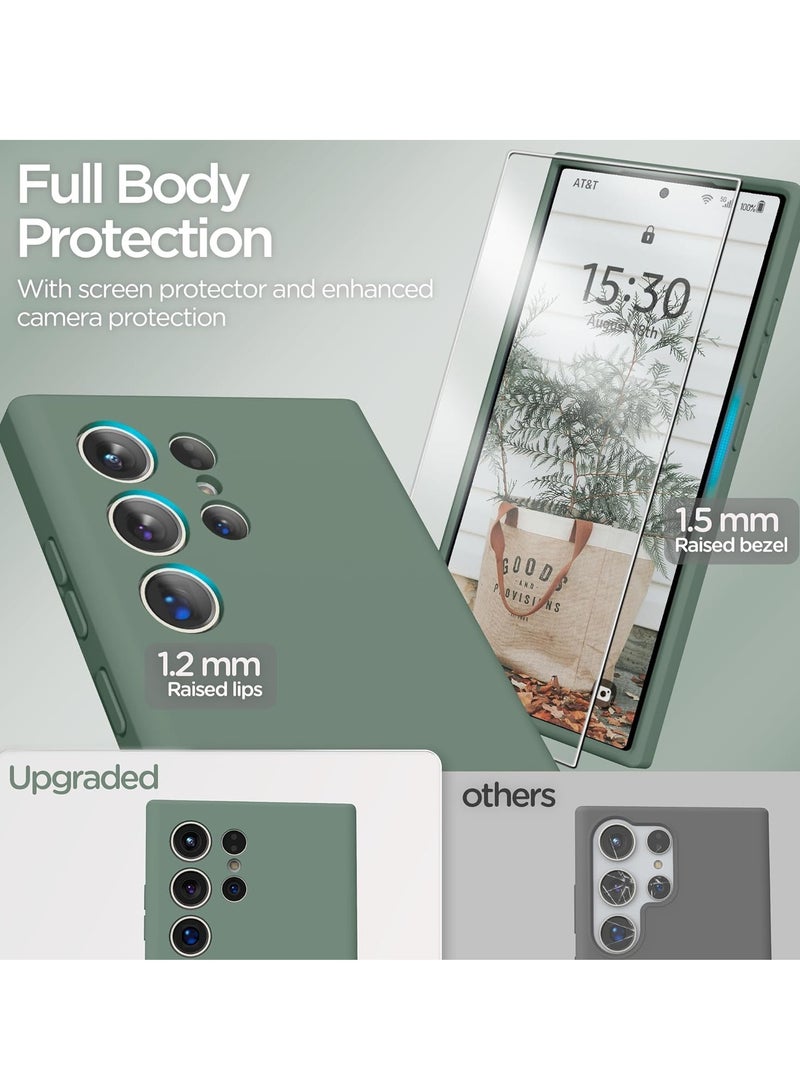 BORTONY Samsung S25 Ultra Case Liquid Silicone Case with Galaxy S25 Ultra Screen Protector Slim Fit Camera Protection Shockproof Phone Case Cover for Galaxy S25 Ultra 6.8 inch - Image 3