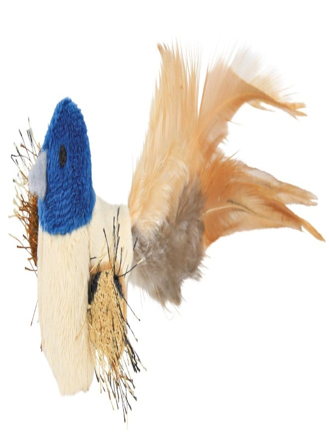 Trixie Bird with Feathers for Cat's, Plush, Catnip, 8 cm, Feathers and Infused with Catnip, Offering an Enticing and Interactive Play, Interactive Fun