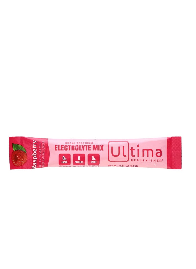 Ultima Replenisher - Electrolyte Drink Mix Raspberry 20 Packets 0.11 oz 3.2 g Each - Image 1