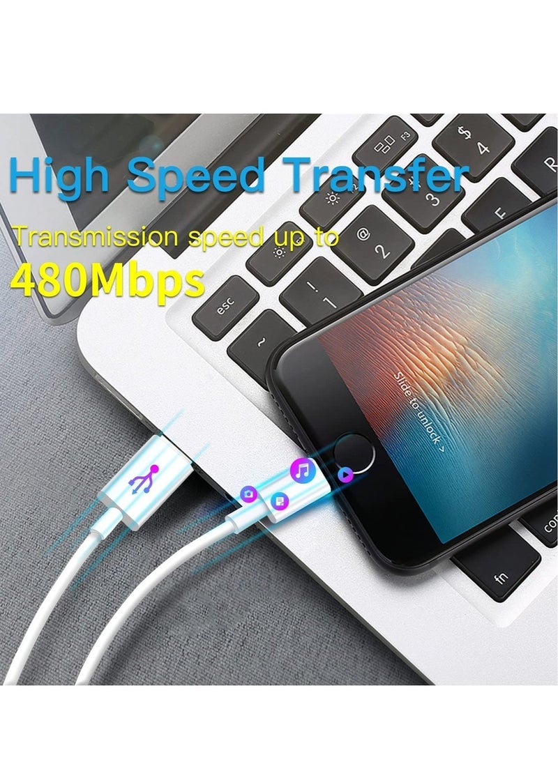 "Apple MFi Certified iPhone Charger - 5-Pack 3ft Nylon Braided Lightning Cables for iPhone 12, 11 Pro Max, XS, XR, X, 8, 7, 6S, 6 Plus, SE, 5S, 5C, 5, and iPad (Black/White)" - Image 3
