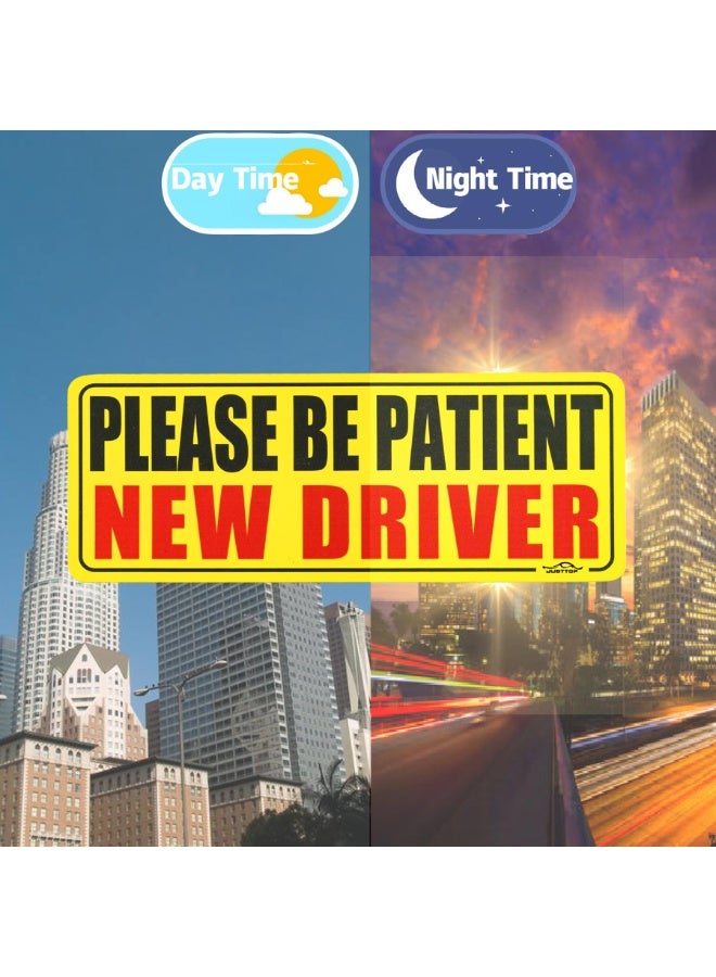 جديد السائق المغناطيس للسيارة, يرجى أن تكون مريض طالب السائق, 3PCs جديد السائق المغناطيس السلامة تحذير المغناطيسي عاكس مبتدئ السائق مضاد الملصق,السيارة الاكسسوارات الخارجية - Image 5