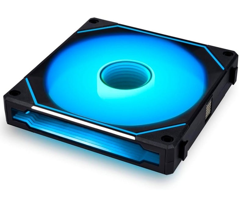 LIAN LI UNI FAN SL Infinity 140mm ARGB PWM Case Fan – Infinity Mirror Design, High Airflow & Static Pressure, Fluid Dynamic Bearing, Daisy-Chain Connectable, Software & Wireless RGB Control, Ultra-Quiet, Radiator & PC Case Cooling, Black | UF-SLIN140-1B - Image 2