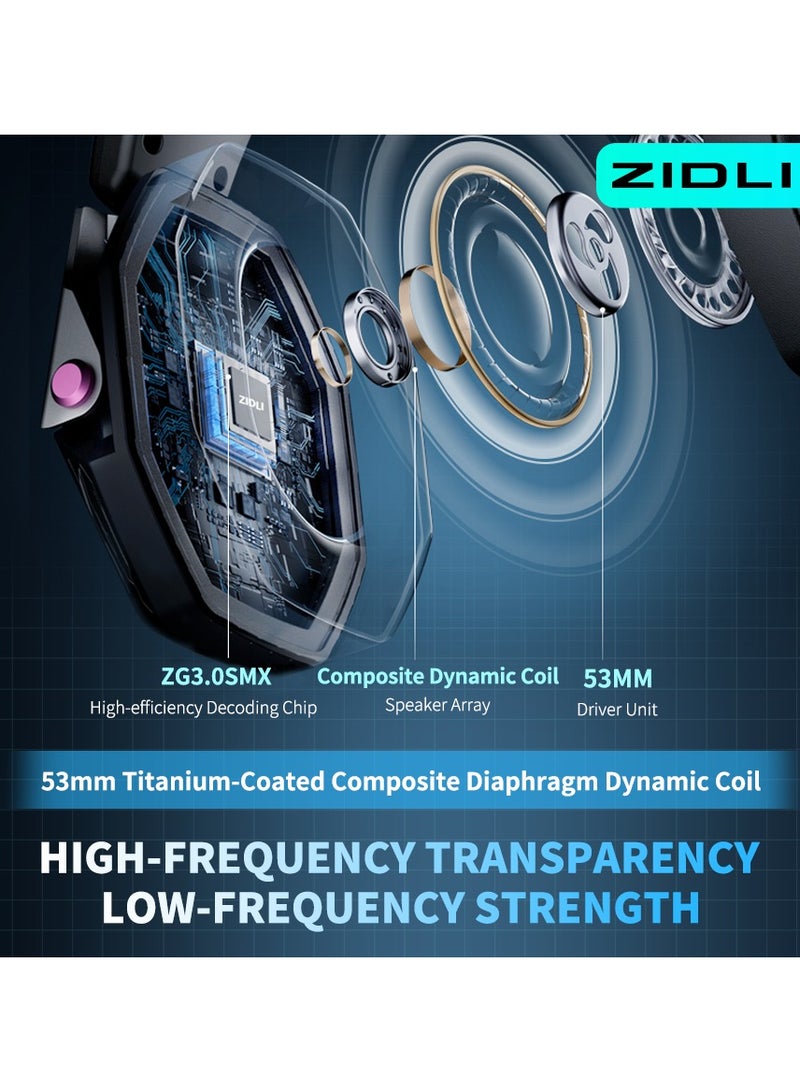 ZIDLI BOREAS V2 Wireless Gaming Headset | 50mm Drivers/Dual Connectivity/Black & White | 20H Battery + USB-C Wired | Low Latency & Crystal Mic - Image 4