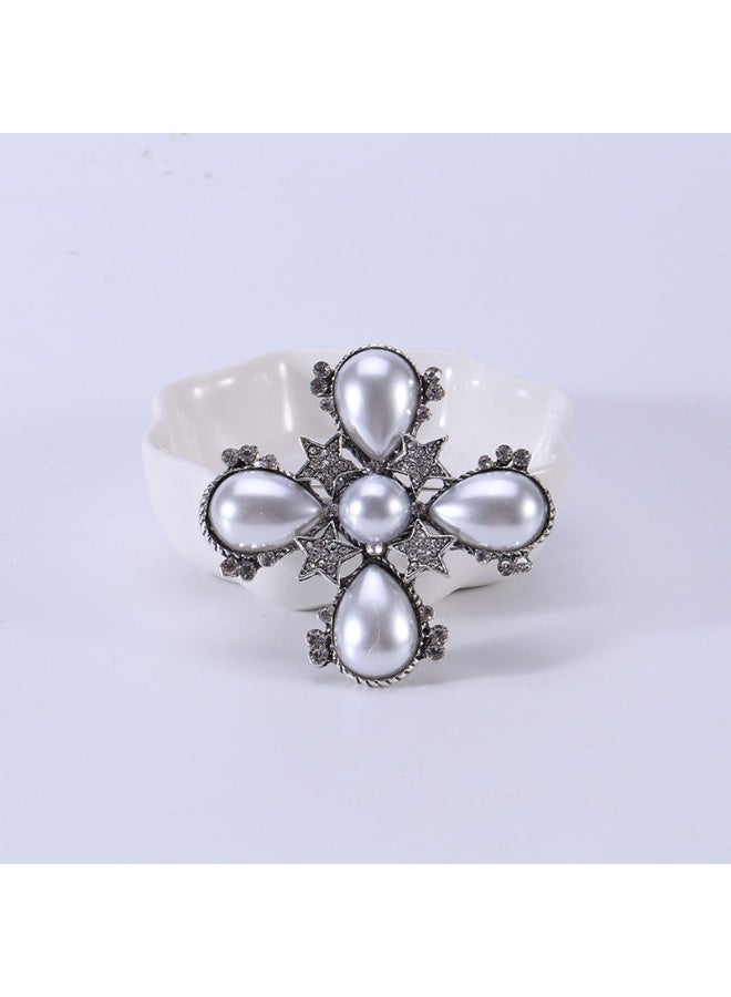 Mark Fairwhale Retro Fashion Baroque Metal Brooch