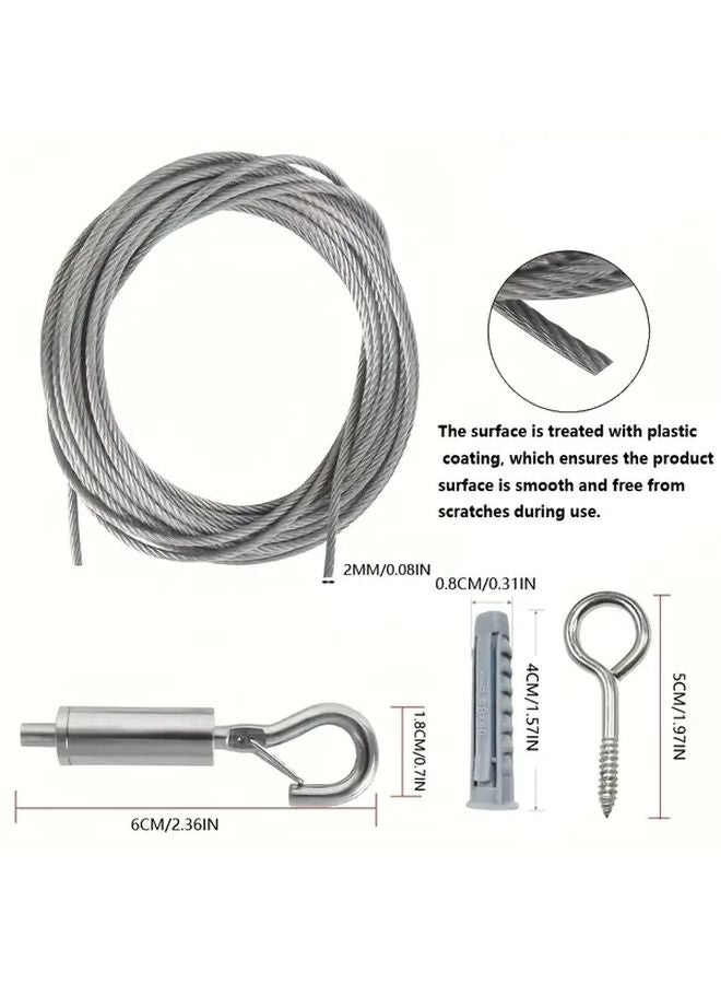Heavy Duty Stainless Steel Wire Rope PVC Coating Adjustable Length 39 37 Inch - Image 5