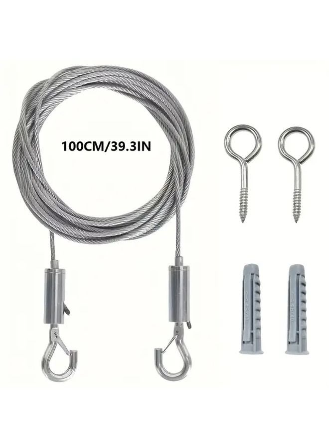 Heavy Duty Stainless Steel Wire Rope PVC Coating Adjustable Length 39 37 Inch - Image 1