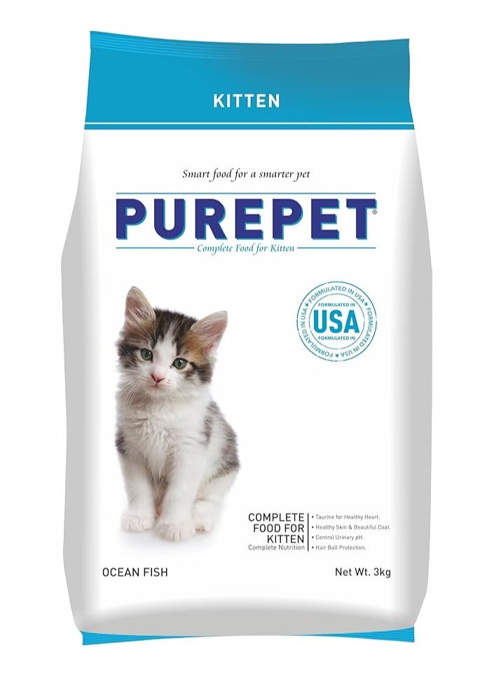 PUREPET PUREPET OCEAN FISH DRY KITTEN ADULT FOOD  - Image 1