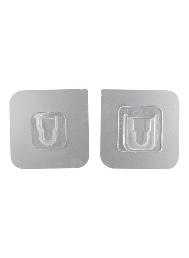 NIBEMINENT 5-Piece Double-Sided Adhesive Wall Hook Clear 6x6cm  - Image 1