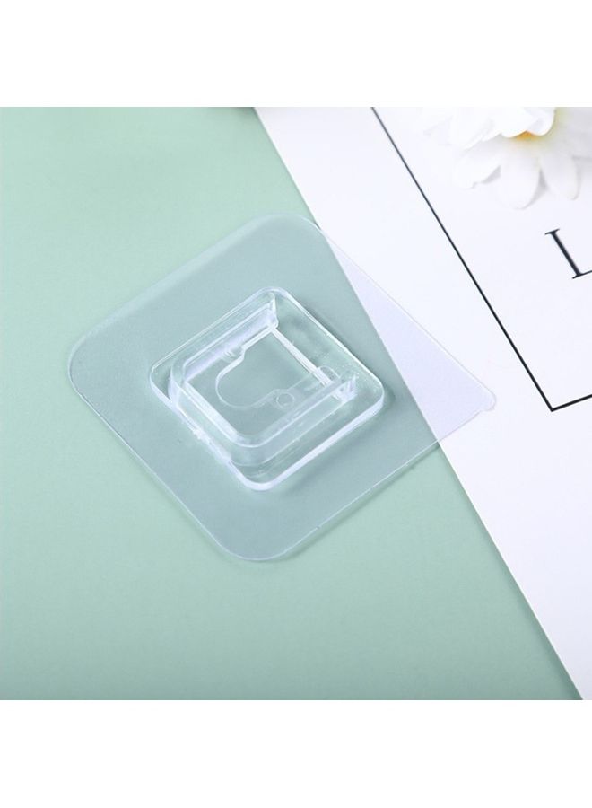 NIBEMINENT 5-Piece Double-Sided Adhesive Wall Hook Clear 6x6cm  - Image 4