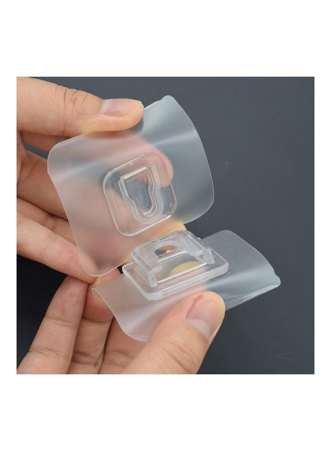 NIBEMINENT 5-Piece Double-Sided Adhesive Wall Hook Clear 6x6cm  - Image 2