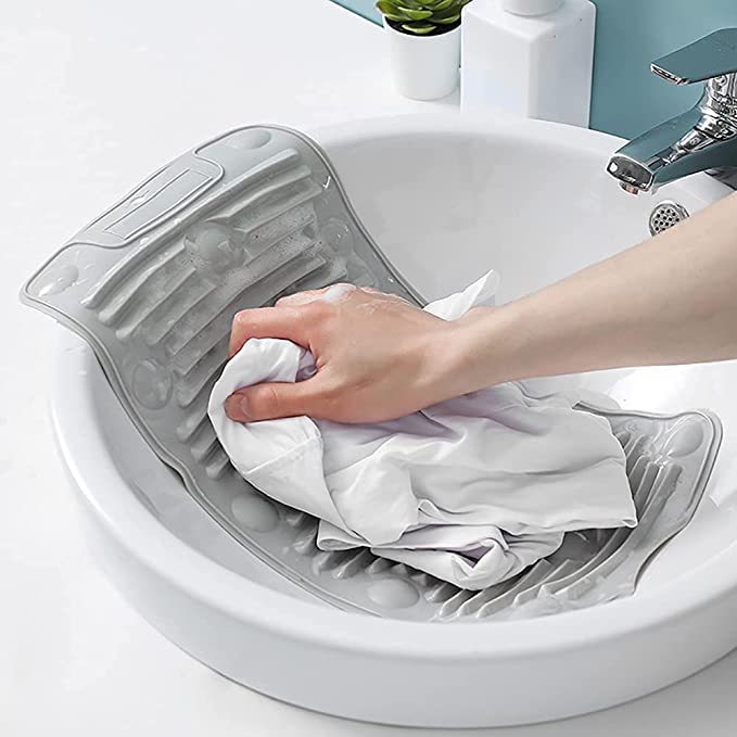 MAXADIL MAXADIL Mini Hand Wash Anti-Skid Laundry Water Saving Washboard Scrubbing Pad for Kid Clothes Shirts Hand Towels for Home with Soap Holder- Pack of 1 - Image 2
