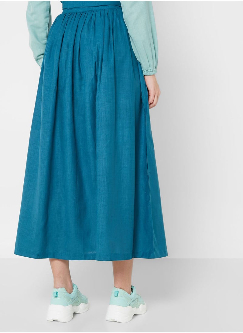 Khizana - Wide Waistband Detail High Waist Skirt - Image 1