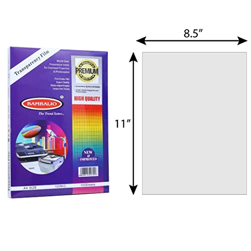 Bambalio OHP Transparency Films A4 Size -100 Microns -100 Sheets. - Image 2