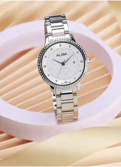 Alba ALBA series elegant classic new exquisite waterproof simple temperament quartz movement stainless steel strap Japanese and Korean watch women's watch silver dial AH7W31X1  - Image 4