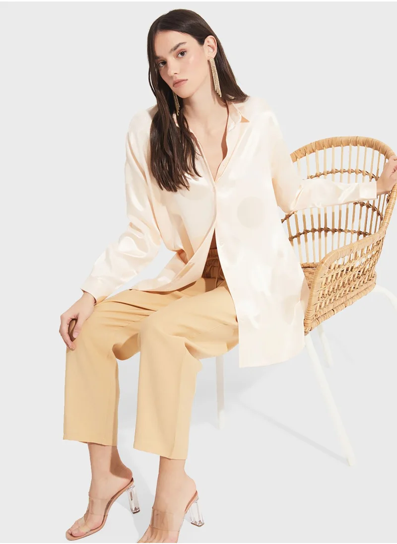 جون Patterened Button Down Shirt